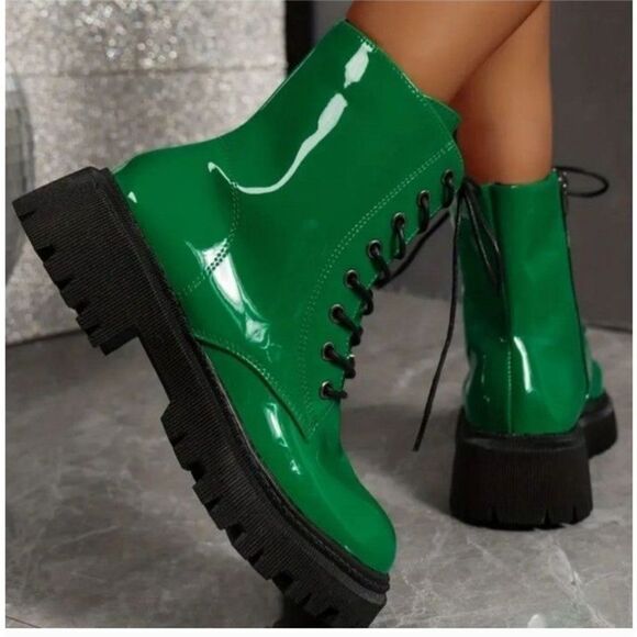 Lace-up Platform boots sz 7.5 - Picture 6 of 6